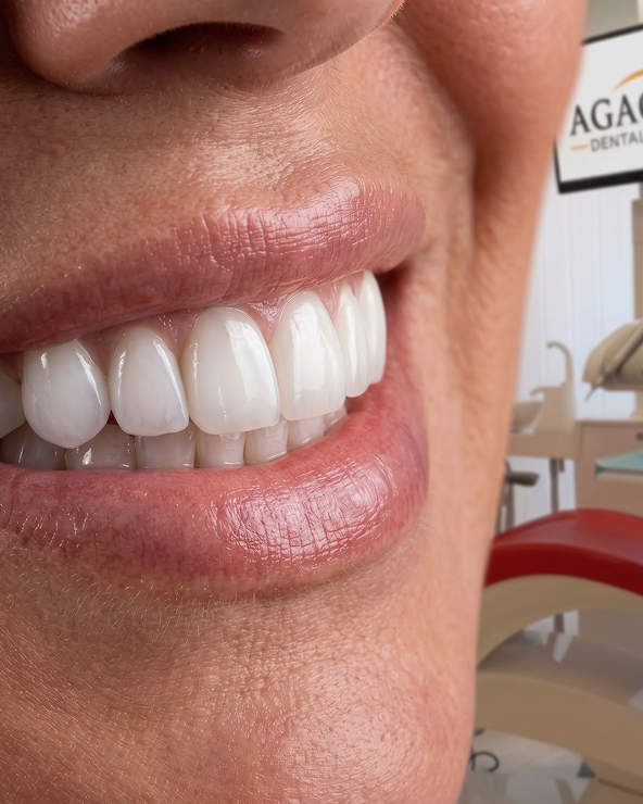 Улыбающийся пациент Agagsia Dental