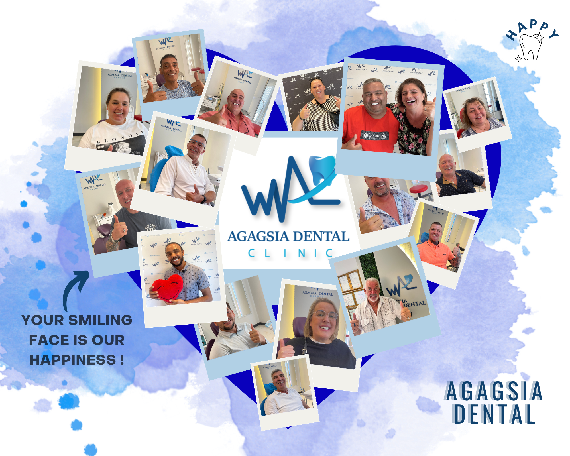 Happy patient smiling after aesthetic treatment